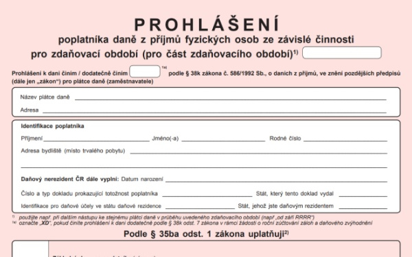 Jak vyplnit Prohlášení poplatníka - videonávod krok za krokem